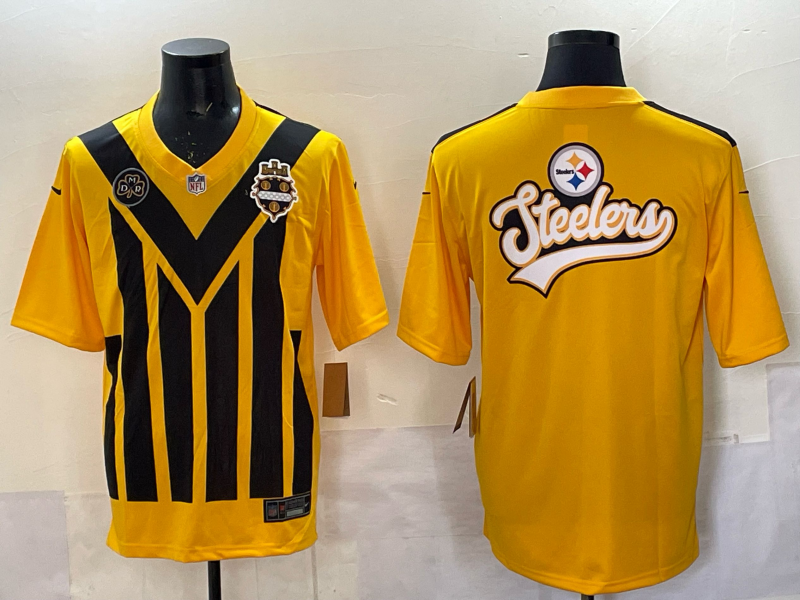 MenPittsburgh Steelers blank yellow Nike NFL  2025 Jersey 01->pittsburgh steelers->NFL Jersey